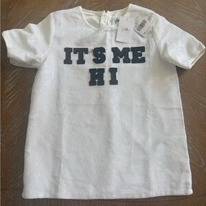 Short Sleeve Sequin Tee with 'IT'S ME HI'